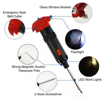 Heißer Verkaufs-multi beweglicher Schraubenzieher mit LED-Fackel und Hammer